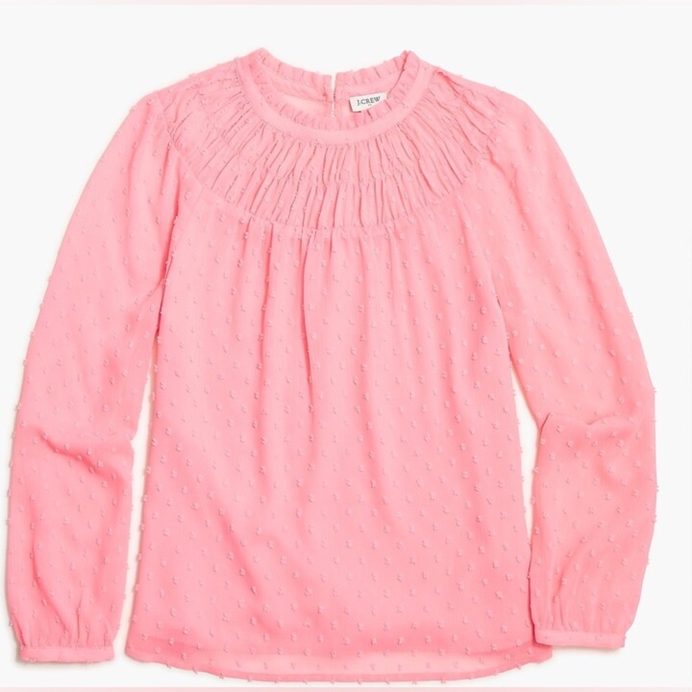 J.Crew Factory Women's Clip-Dot Smocked Top